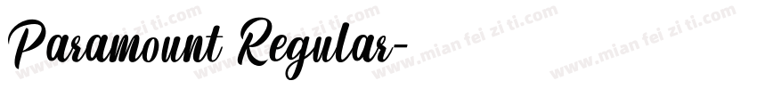 Paramount Regular字体转换